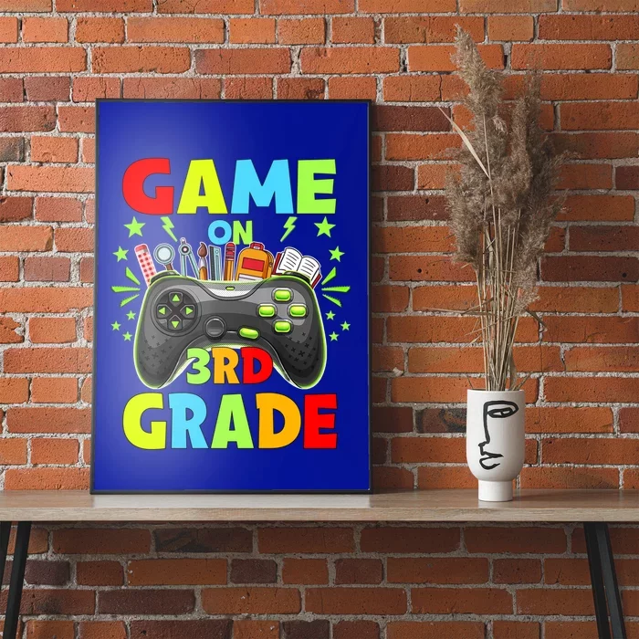 Game On 3Rd Grade Level Unlocked Video Game Gift Poster