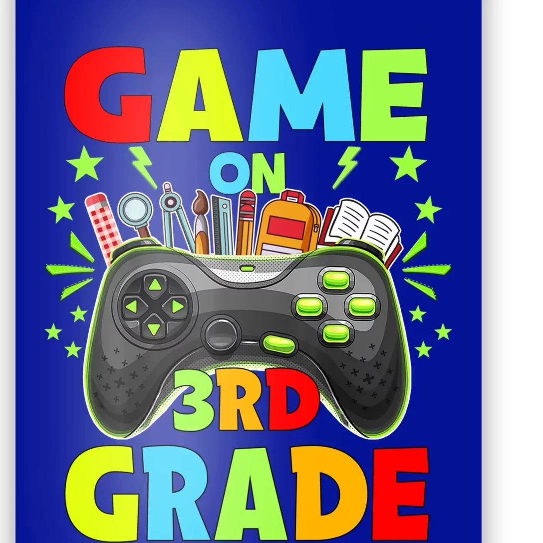 Game On 3Rd Grade Level Unlocked Video Game Gift Poster