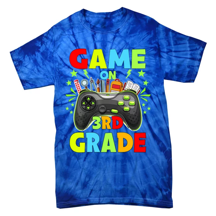 Game On 3Rd Grade Level Unlocked Video Game Gift Tie-Dye T-Shirt