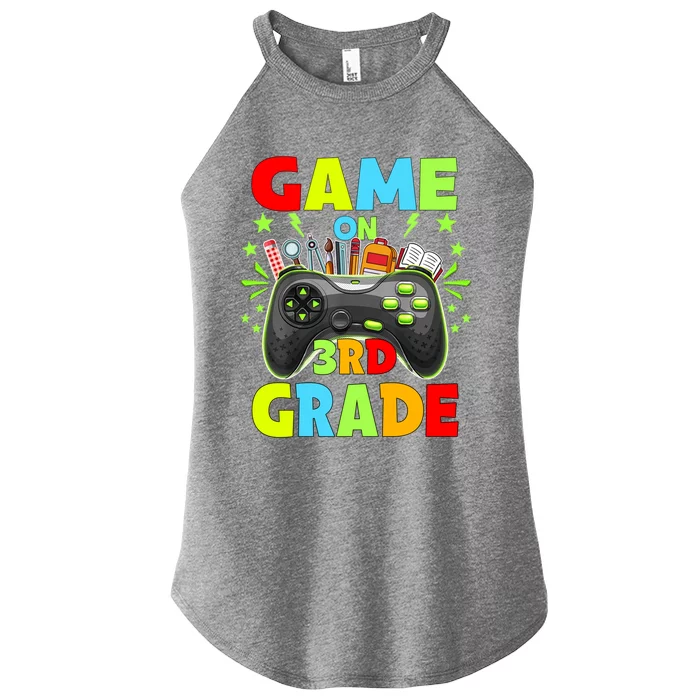 Game On 3Rd Grade Level Unlocked Video Game Gift Women’s Perfect Tri Rocker Tank