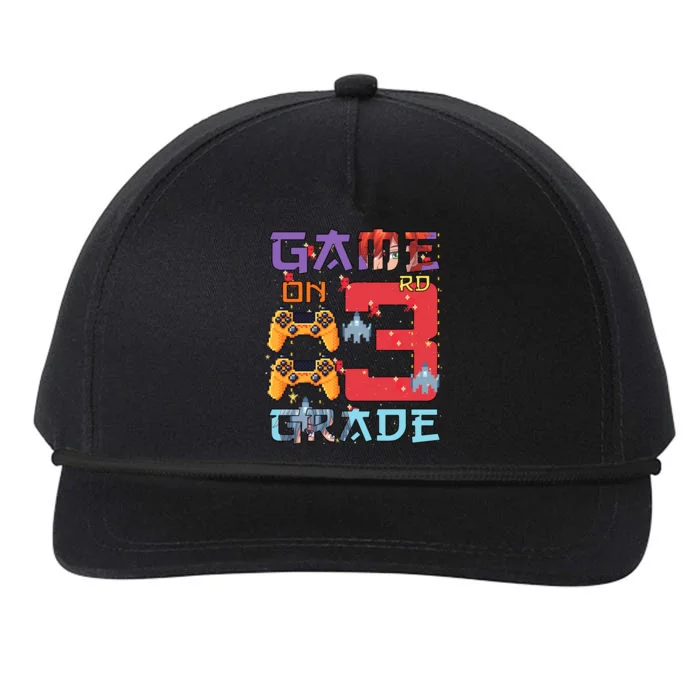 Game On 3Rd Third Grade 3Rd Grade First Day Of School Gift Snapback Five-Panel Rope Hat