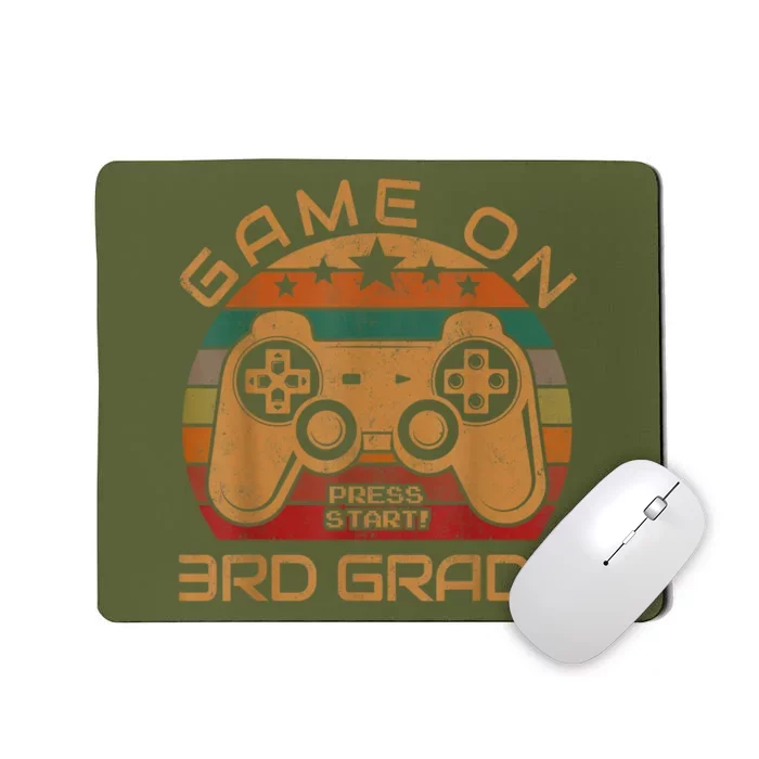 Game On 3rd Grade First Day Gamer Gift Back To School Mousepad