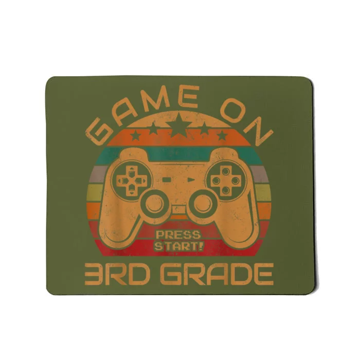 Game On 3rd Grade First Day Gamer Gift Back To School Mousepad