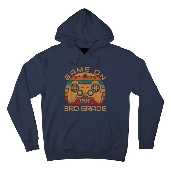 Game On 3rd Grade First Day Gamer Gift Back To School Hoodie