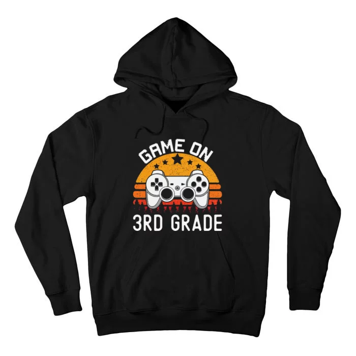 Game On 3rd Grade Back To School Third Grade Gamer Tall Hoodie