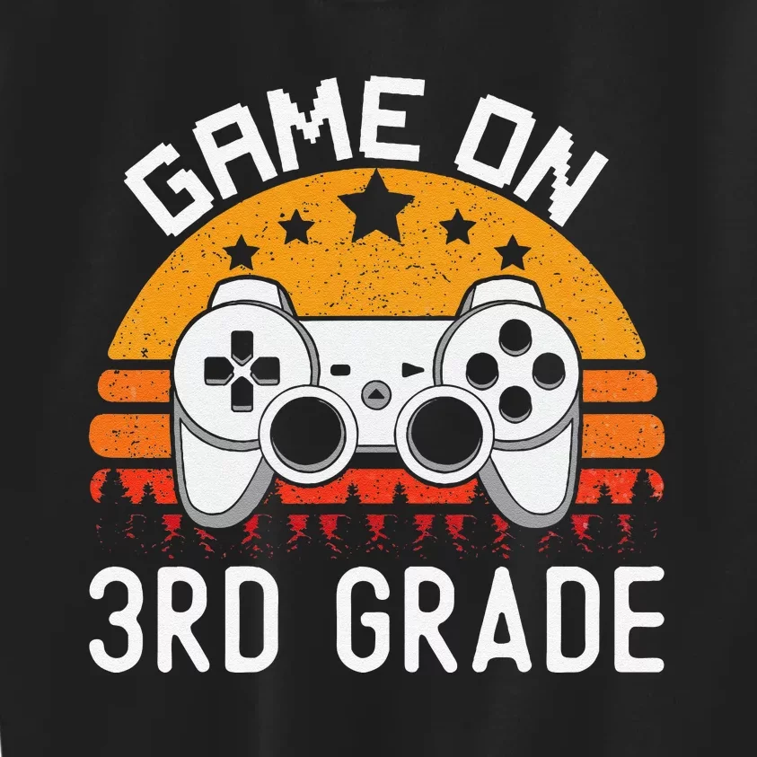 Game On 3rd Grade Back To School Third Grade Gamer Kids Sweatshirt