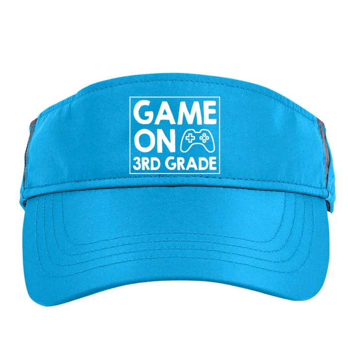 Game On 3Rd Gamer Hello Third Grade Heart Pencil Squad Neon Cute Gift Adult Drive Performance Visor