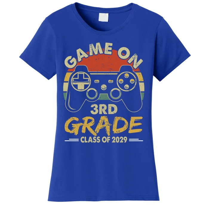 Game On 3Rd Grade Gamer Class Of 2029 Vintaged Fun S Gift Women's T-Shirt