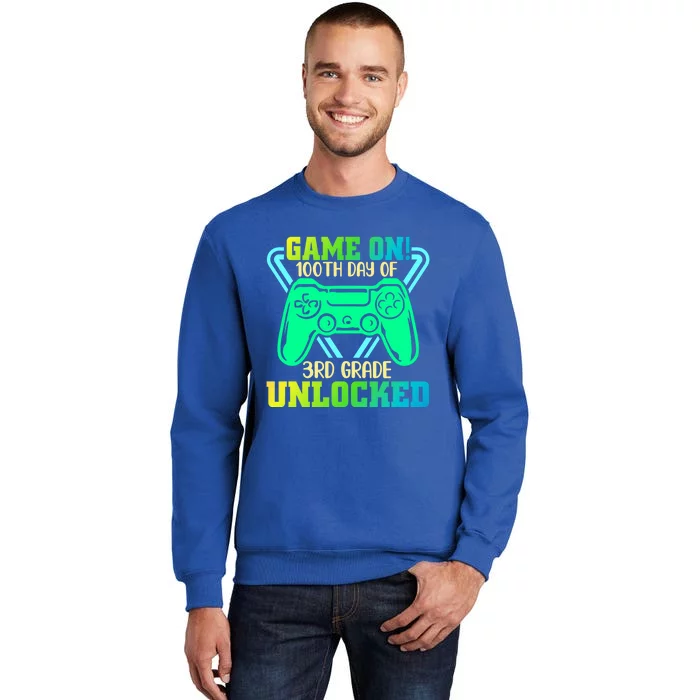 Game On 3Rd Grade Unlocked Video Game Lover 100Th Days Gift Sweatshirt