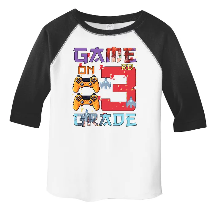 Game On 3Rd Third Grade 3Rd Grade First Day Of School Funny Gift Toddler Fine Jersey T-Shirt