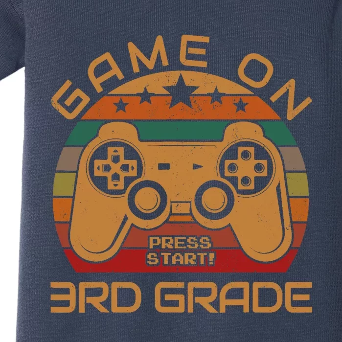 Game On 3rd Grade First Day Gamer Gift Back to School Baby Bodysuit