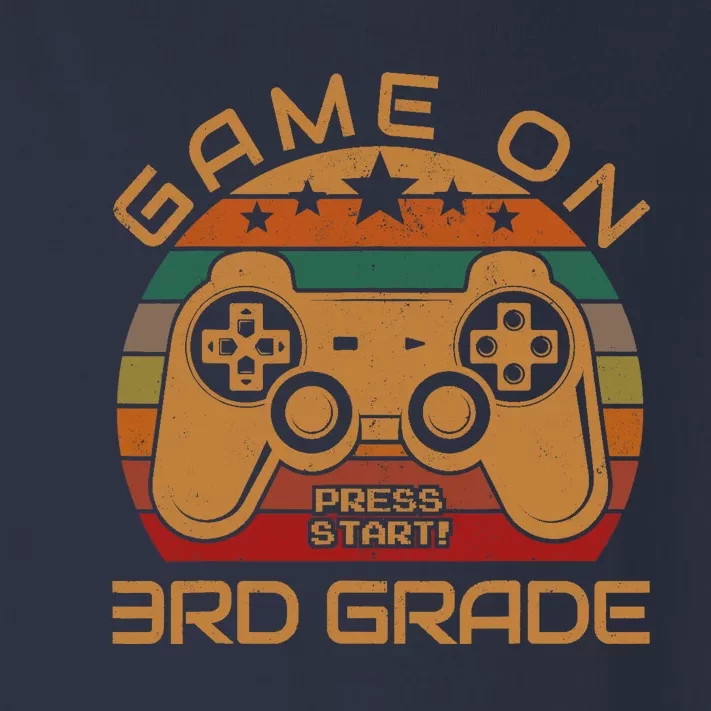 Game On 3rd Grade First Day Gamer Gift Back to School Toddler Long Sleeve Shirt