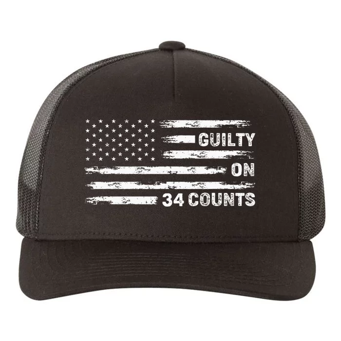 Guilty On 34 Counts Retro American Yupoong Adult 5-Panel Trucker Hat