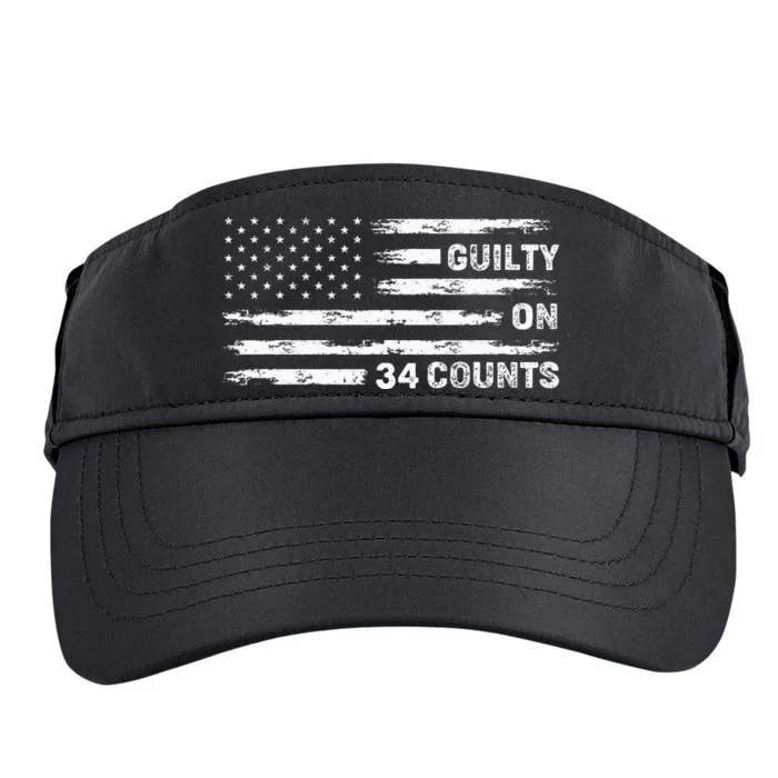 Guilty On 34 Counts Retro American Adult Drive Performance Visor