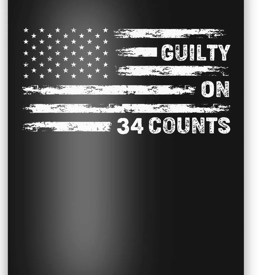 Guilty On 34 Counts Retro American Poster