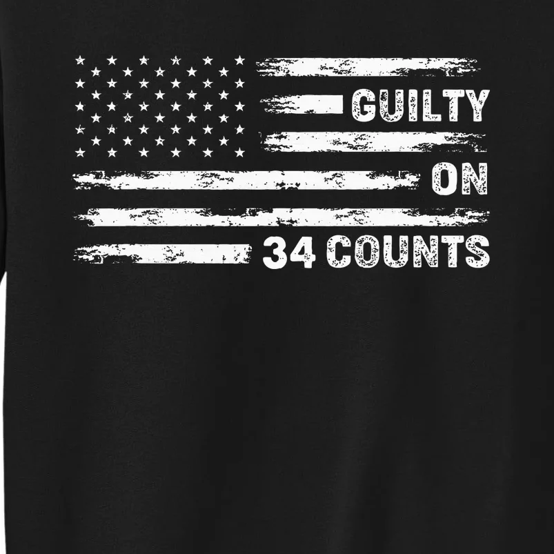 Guilty On 34 Counts Retro American Tall Sweatshirt