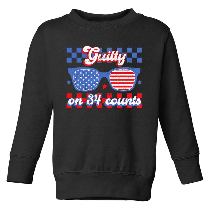 Guilty On 34 Counts 34 Out Of 34 45 Guilty On 34 Toddler Sweatshirt