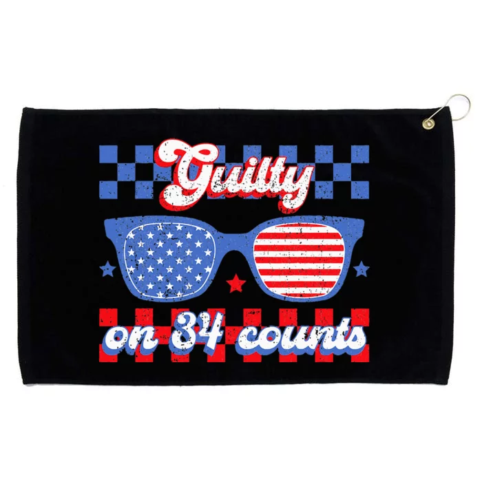 Guilty On 34 Counts 34 Out Of 34 45 Guilty On 34 Grommeted Golf Towel