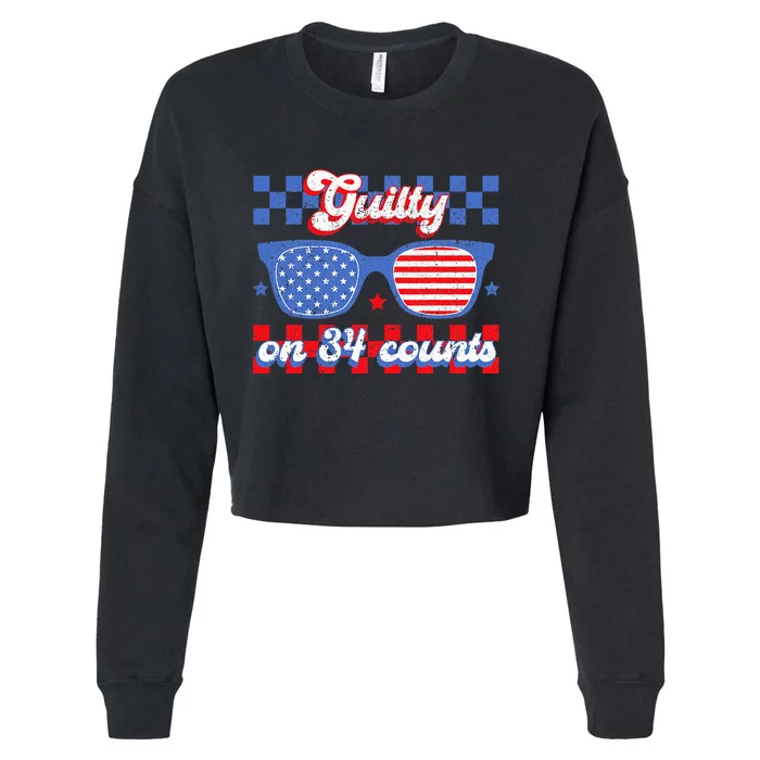 Guilty On 34 Counts 34 Out Of 34 45 Guilty On 34 Cropped Pullover Crew