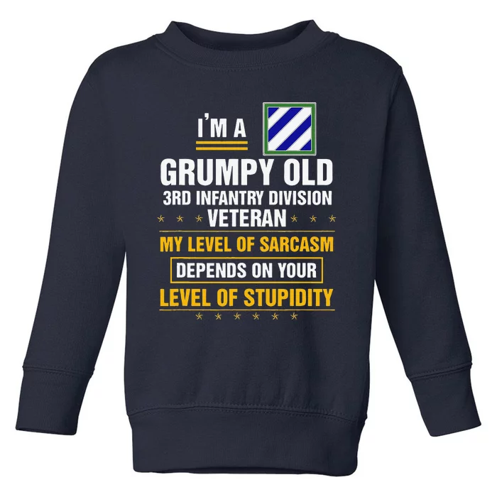 Grumpy Old 3rd Infantry Division Veteran Father Day Toddler Sweatshirt