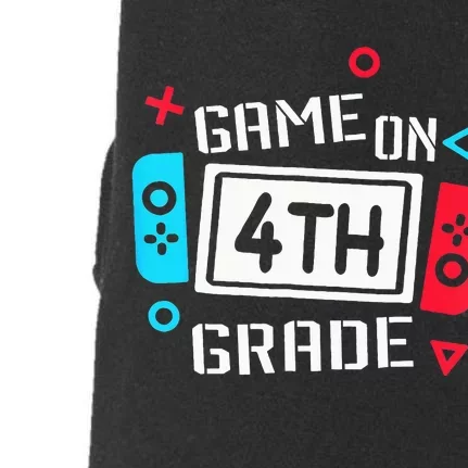 Game On 4th Grade Fourth Grade Back To School Doggie 3-End Fleece Hoodie