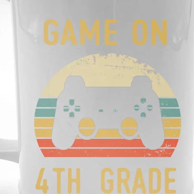 Game On 4Th Grade Meaningful Gift 4Th Graders Gamers Back To School Gift Front & Back Beer Stein