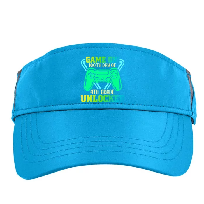 Game On 4Th Grade Unlocked Video Game Lover 100Th Days Gift Adult Drive Performance Visor