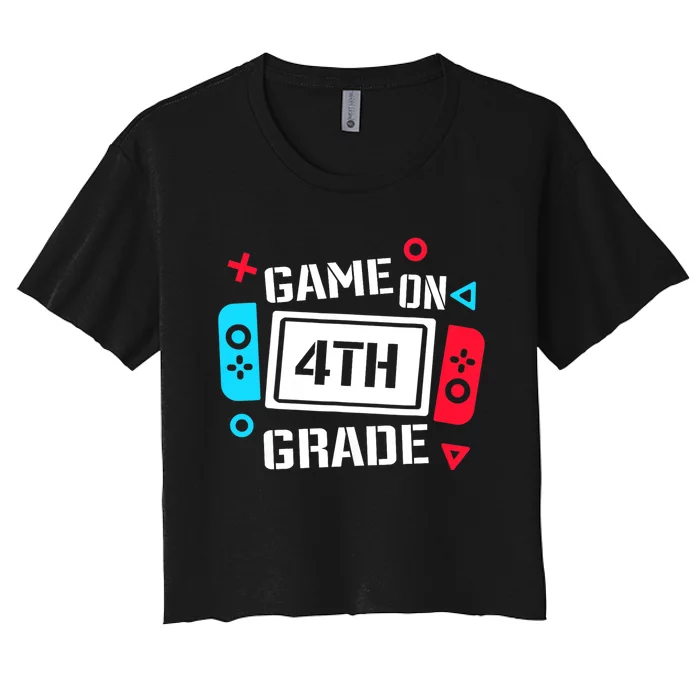 Game On 4th Grade Women's Crop Top Tee