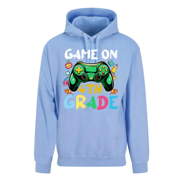 Game On 4Th Grade Back To School Gamer Gaming Gamer Gift Unisex Surf Hoodie