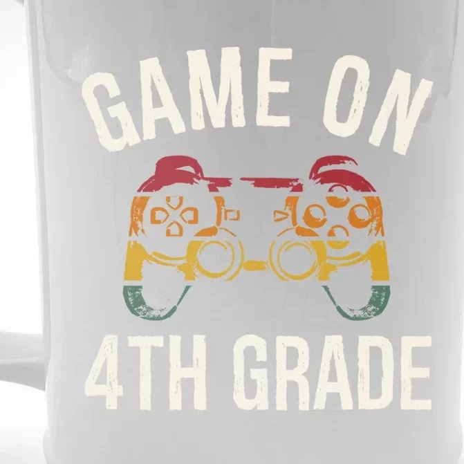 Game On 4Th Grade Funny Back To School First Day Of Sc Gift Front & Back Beer Stein