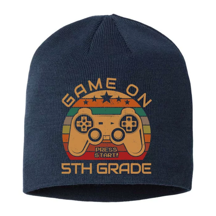 Game On 5th Grade First Day Gamer Gift Back to School 8 1/2in Sustainable Knit Beanie