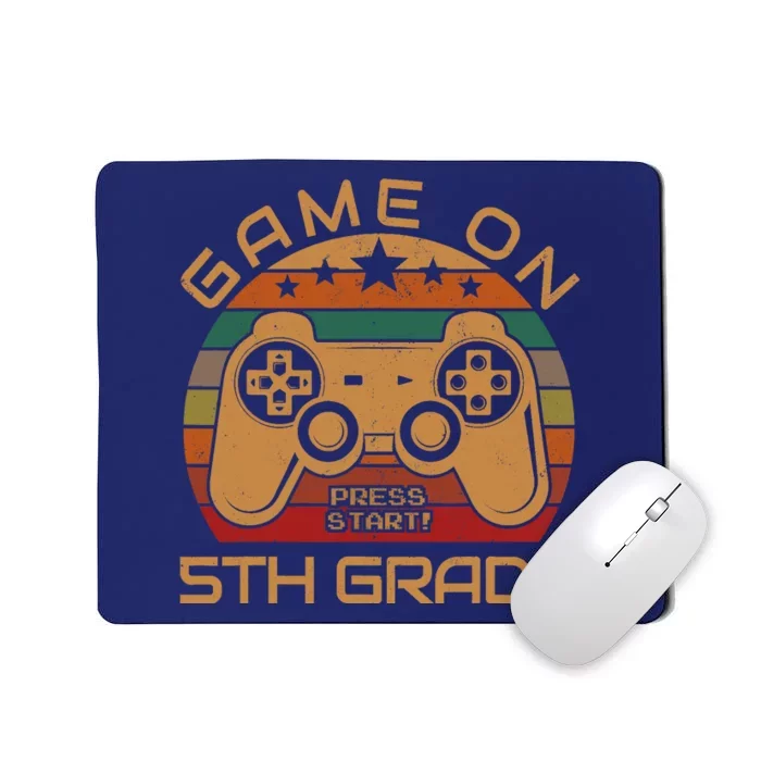 Game On 5th Grade First Day Gamer Gift Back to School Mousepad