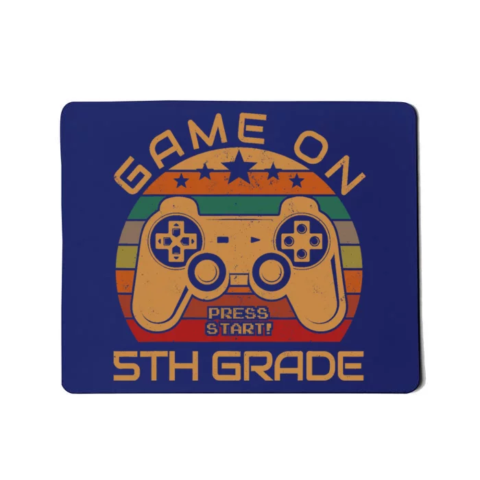 Game On 5th Grade First Day Gamer Gift Back to School Mousepad