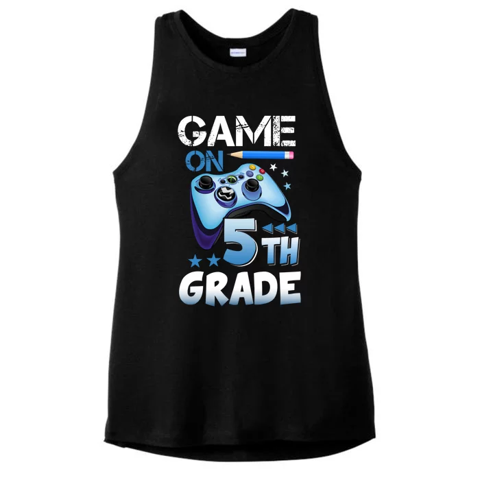 Game On 5Th Grade First Day Gamer Back To School Gift Ladies Tri-Blend Wicking Tank