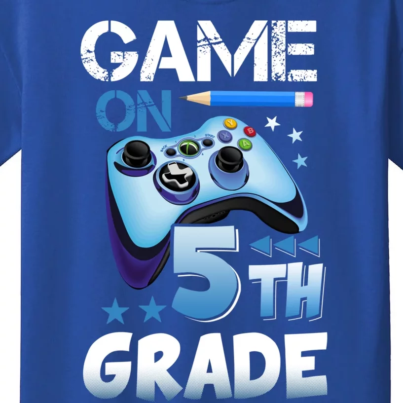 Game On 5Th Grade First Day Gamer Back To School Gift Kids T-Shirt