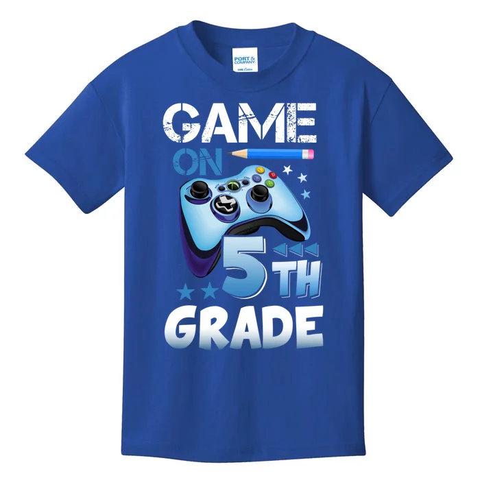 Game On 5Th Grade First Day Gamer Back To School Gift Kids T-Shirt