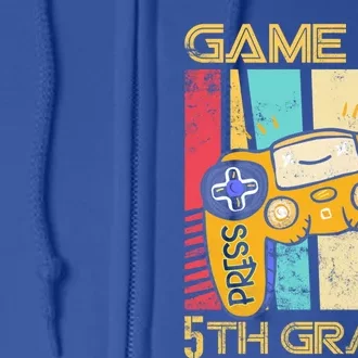 Game On 5Th Grade First Day Gamer Back To School Gaming Meaningful Gift Full Zip Hoodie