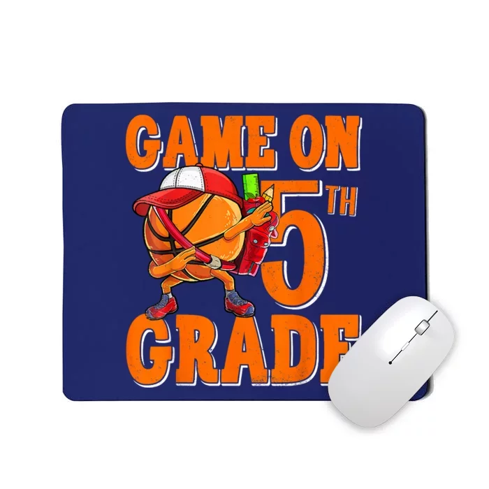 Game On 5th Grade Basketball Dabbing Retro Player Mousepad