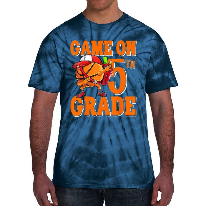 Game On 5th Grade Basketball Dabbing Retro Player Tie-Dye T-Shirt