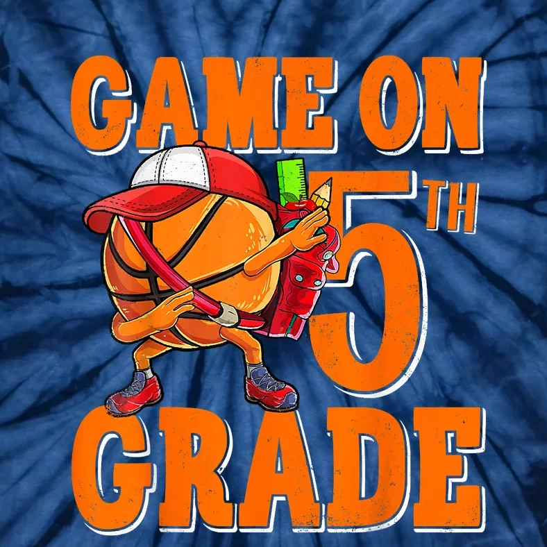 Game On 5th Grade Basketball Dabbing Retro Player Tie-Dye T-Shirt