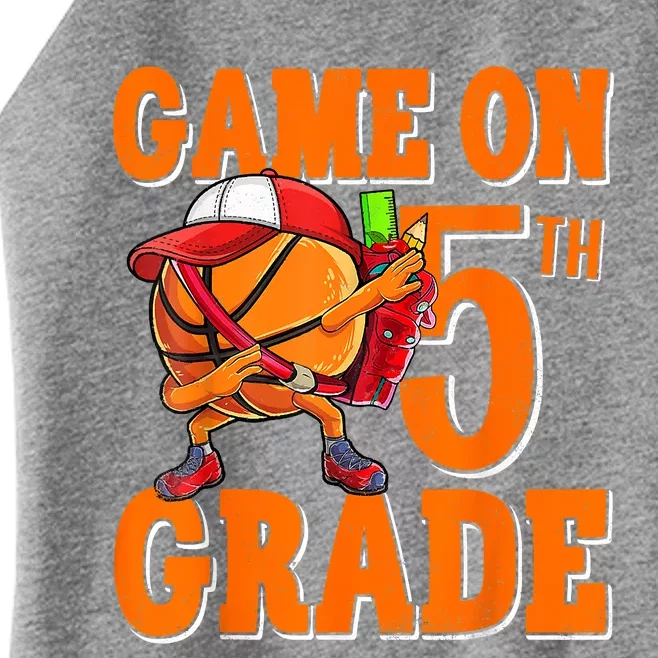 Game On 5th Grade Basketball Dabbing Retro Player Women’s Perfect Tri Rocker Tank