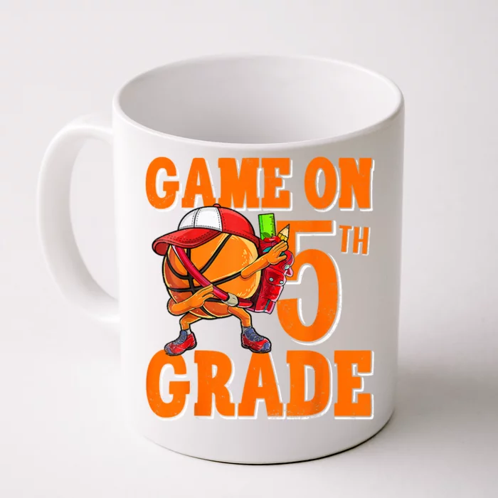 Game On 5th Grade Basketball Dabbing Retro Player Front & Back Coffee Mug