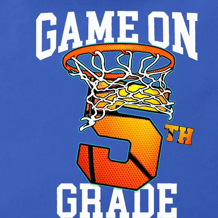 Game On 5th Grade Basketball Back To School Student Zip Tote Bag