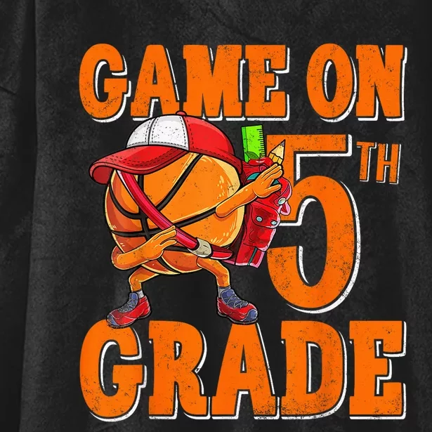 Game On 5th Grade Basketball Dabbing Retro Player Backpack Hooded Wearable Blanket