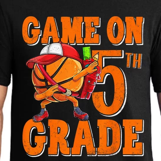 Game On 5th Grade Basketball Dabbing Retro Player Backpack Pajama Set