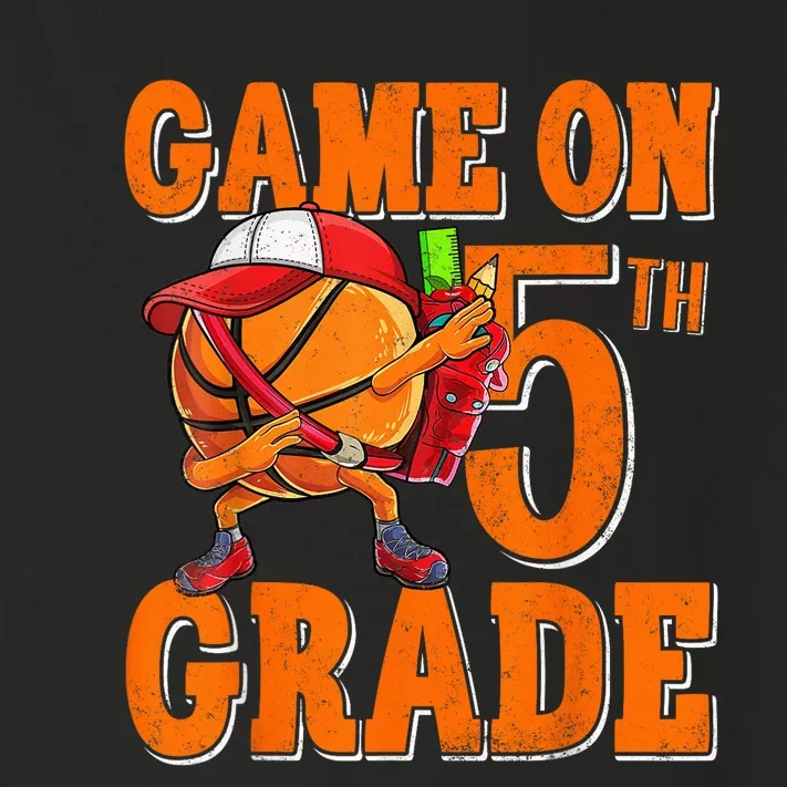 Game On 5th Grade Basketball Dabbing Retro Player Backpack Toddler Long Sleeve Shirt