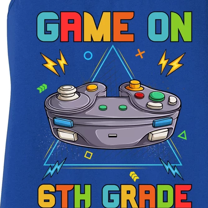 Game On 6Th Grade Funny Back To School 6Th Grade Video Games Gift Women's Racerback Tank