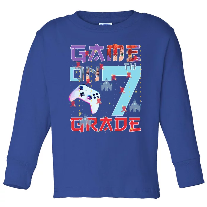 Game On 7Th Seventh Grade 7Th Grade First Day Of School Gift Toddler Long Sleeve Shirt