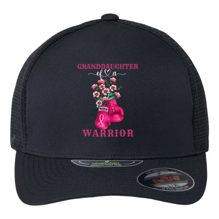 Granddaughter Of A Warrior Breast Cancer Awareness Support Flexfit Unipanel Trucker Cap