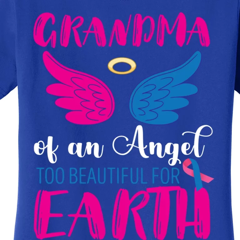 Grandma Of An Angel Miscarriage Awareness Infant Loss Gift Women's T-Shirt